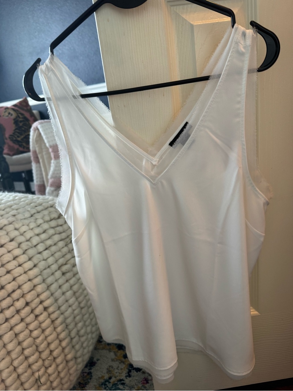 Halogen White V-Neck Camisole Tank